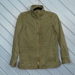 Madewell Fleet kahki olive green zip up jacket